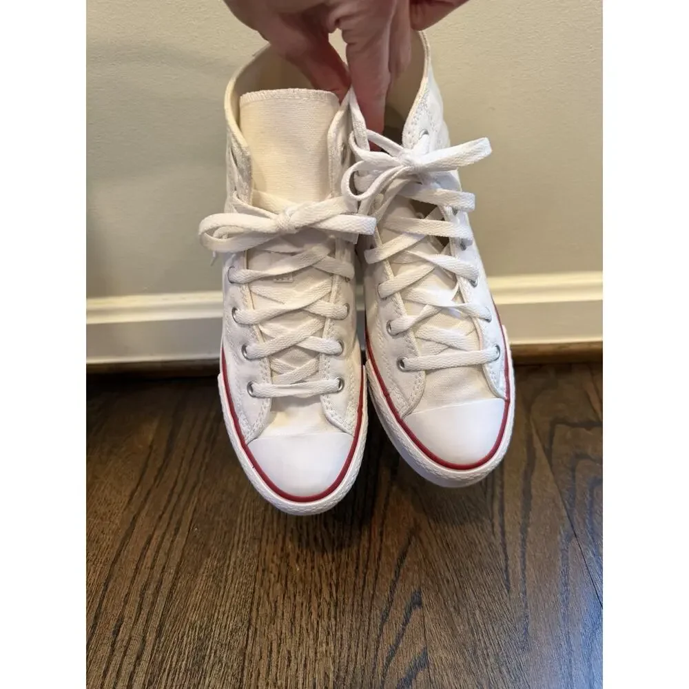 Converse Girls Chuck Taylor EVA Lift Hi Sneakers White Size 5 NEW